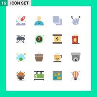 16 Universal Flat Color Signs Symbols of rupee indian group platform engineering Editable Pack of Creative Vector Design Elements