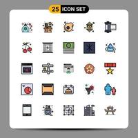 25 Creative Icons Modern Signs and Symbols of camera lantern money festival celebration Editable Vector Design Elements