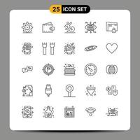 25 Creative Icons Modern Signs and Symbols of data technology business manager leave Editable Vector Design Elements