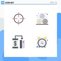 User Interface Pack of 4 Basic Flat Icons of oil machine symbols wheat straw smartphone Editable Vector Design Elements