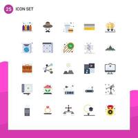 paquete de iconos de vector de stock de 25 signos y símbolos de línea para elementos de diseño de vector editable de comida de tarjeta de padre de crédito de interfaz