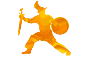 logo bewegung krieger silat halten sundang klinge und schild png