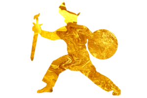 logo beweging krijger silat houden zonnendang blad en schild png