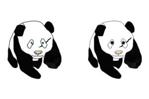 logo illustratie grafisch van panda png