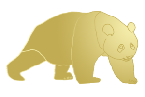 logo illustration graphique de panda png