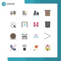 Flat Color Pack of 16 Universal Symbols of market furniture server drawer truck Editable Pack of Creative Vector Design Elements