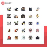 25 Creative Icons Modern Signs and Symbols of court repair computer construction tools Editable Vector Design Elements