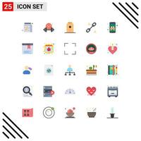 conjunto de 25 iconos de interfaz de usuario modernos símbolos signos para compras comercio fresco comprar oficina elementos de diseño vectorial editables vector