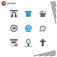 Stock Vector Icon Pack of 9 Line Signs and Symbols for forward table uniform place monitor Editable Vector Design Elements