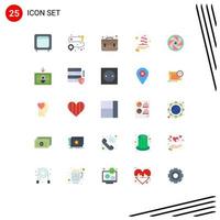Set of 25 Vector Flat Colors on Grid for logo aperture bag care hand Editable Vector Design Elements