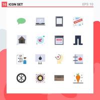 Set of 16 Modern UI Icons Symbols Signs for contact us contract laptop approved tablet Editable Pack of Creative Vector Design Elements