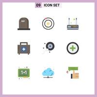 Set of 9 Modern UI Icons Symbols Signs for sperms fitness modem first box Editable Vector Design Elements