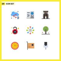 9 Creative Icons Modern Signs and Symbols of skin unsecured international unsafe public Editable Vector Design Elements