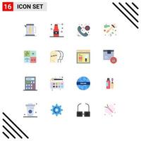 16 Creative Icons Modern Signs and Symbols of engineering design call audio dropper Editable Pack of Creative Vector Design Elements