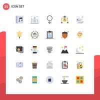 Universal Icon Symbols Group of 25 Modern Flat Colors of farm plane man paper plane dollar Editable Vector Design Elements