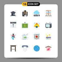 16 Creative Icons Modern Signs and Symbols of import server keyboard internet data Editable Pack of Creative Vector Design Elements