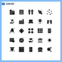 conjunto de 25 iconos de ui modernos símbolos signos para aire marino dulces cómodos postres elementos de diseño vectorial editables vector