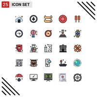 25 iconos creativos signos y símbolos modernos de flecha chino hacia abajo elementos de diseño vectorial editables de bonificación de china vector