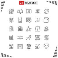 25 Creative Icons Modern Signs and Symbols of party music in box drum photo Editable Vector Design Elements