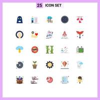 25 Creative Icons Modern Signs and Symbols of sew clothing presentation button data Editable Vector Design Elements