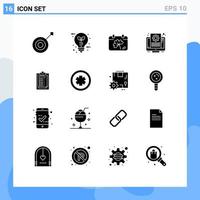 16 Creative Icons Modern Signs and Symbols of card setting light file spring Editable Vector Design Elements