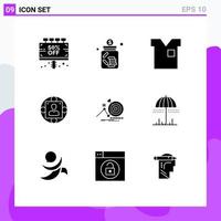 9 Creative Icons Modern Signs and Symbols of manager manager jar t shirt fashion Editable Vector Design Elements