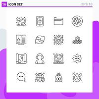 16 Creative Icons Modern Signs and Symbols of report medical data laboratory cell Editable Vector Design Elements