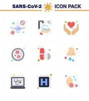 Coronavirus 2019nCoV Covid19 Prevention icon set  tablets medicine care virus bacteria viral coronavirus 2019nov disease Vector Design Elements