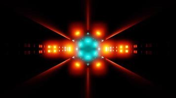 sci fi orange blue vibrating light bursts, flashes glow vj loop background video