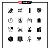 16 Creative Icons Modern Signs and Symbols of desk up scale instagram lecture Editable Vector Design Elements