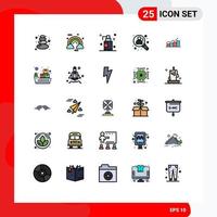 25 Creative Icons Modern Signs and Symbols of flowchart growth gel search management Editable Vector Design Elements