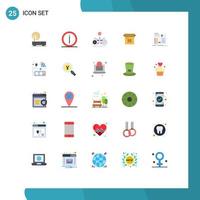 User Interface Pack of 25 Basic Flat Colors of product business information product release gamepad Editable Vector Design Elements