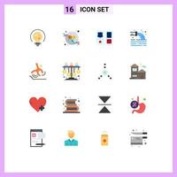 16 Creative Icons Modern Signs and Symbols of failed business shield sewage pollution Editable Pack of Creative Vector Design Elements