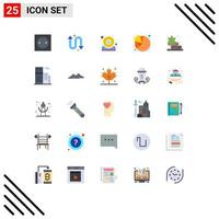 User Interface Pack of 25 Basic Flat Colors of lotus towel hardware marketing finance Editable Vector Design Elements