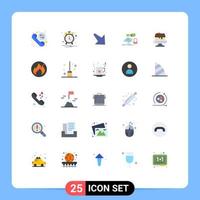 25 Thematic Vector Flat Colors and Editable Symbols of cake food down support answer Editable Vector Design Elements