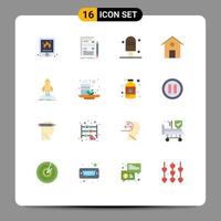 16 Creative Icons Modern Signs and Symbols of ship launch hardware building home Editable Pack of Creative Vector Design Elements