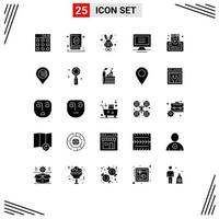 25 Creative Icons Modern Signs and Symbols of phone web page animal hardware monitor Editable Vector Design Elements