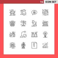 16 Creative Icons Modern Signs and Symbols of retail food flask fast food nature Editable Vector Design Elements