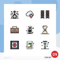 9 Creative Icons Modern Signs and Symbols of camping school draw education wardrobe Editable Vector Design Elements