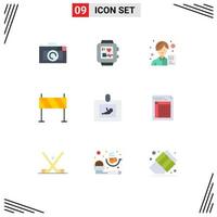 9 Creative Icons Modern Signs and Symbols of diagnostics road asian obstacle buildings Editable Vector Design Elements