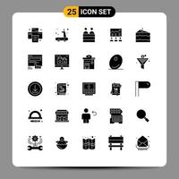 Set of 25 Modern UI Icons Symbols Signs for success efforts human chart arrow Editable Vector Design Elements