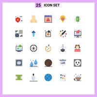 Set of 25 Modern UI Icons Symbols Signs for phone synchronization codiing sync navigation Editable Vector Design Elements