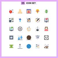 Set of 25 Modern UI Icons Symbols Signs for phone synchronization codiing sync navigation Editable Vector Design Elements