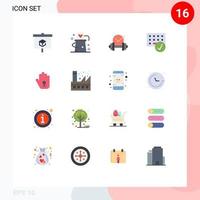 Universal Icon Symbols Group of 16 Modern Flat Colors of hardware devices trick connected sport Editable Pack of Creative Vector Design Elements