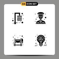 User Interface Solid Glyph Pack of modern Signs and Symbols of shower ideas man concrete big sale Editable Vector Design Elements