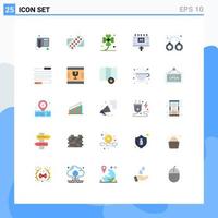 Set of 25 Modern UI Icons Symbols Signs for handcuffs signboard four board ad Editable Vector Design Elements