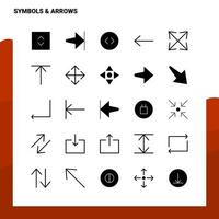 25 Symbols Arrows Icon set Solid Glyph Icon Vector Illustration Template For Web and Mobile Ideas for business company