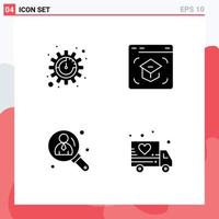 Creative Icons Modern Signs and Symbols of productivity management education online search Editable Vector Design Elements