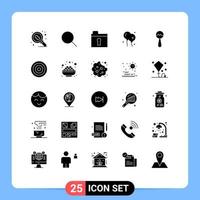 25 Universal Solid Glyphs Set for Web and Mobile Applications basic maracas folder instrument easter Editable Vector Design Elements