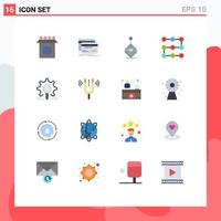 16 Creative Icons Modern Signs and Symbols of engine protection arcade pattern stick Editable Pack of Creative Vector Design Elements